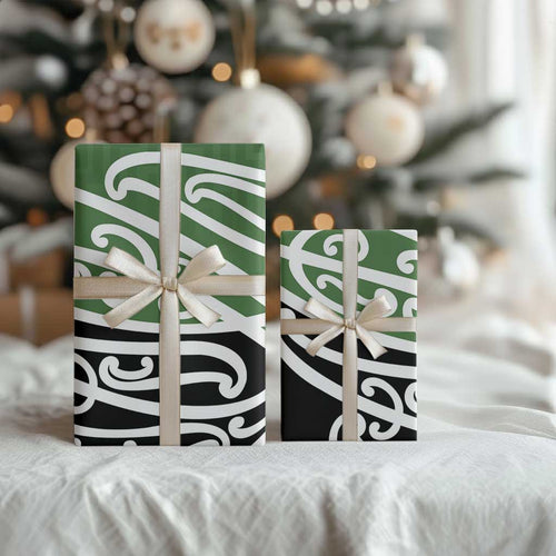 Green Fern New Zealand Kowhai Ngutukak Wrapping Paper - Aussie Hoodie
