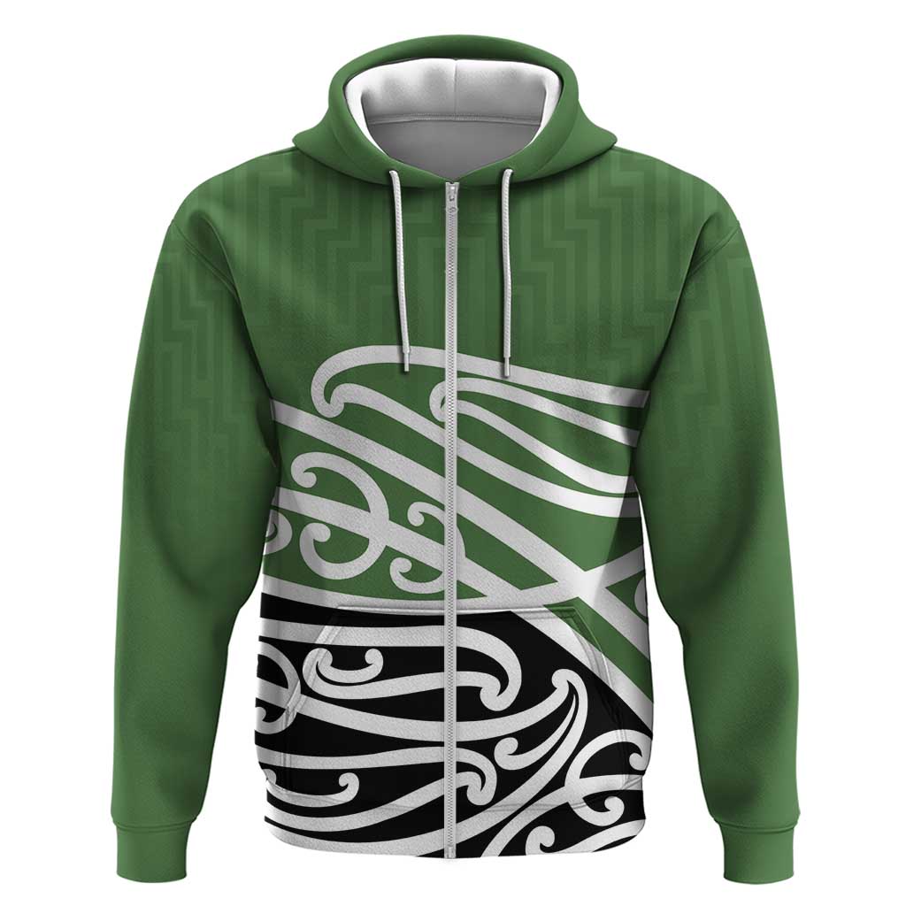 Green Fern New Zealand Kowhai Ngutukak Zip Hoodie - Aussie Hoodie