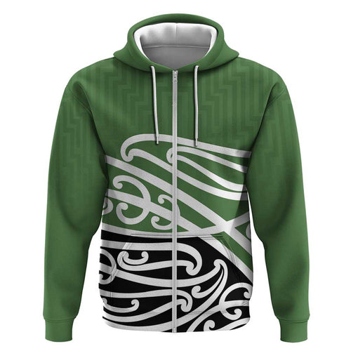Green Fern New Zealand Kowhai Ngutukak Zip Hoodie - Aussie Hoodie