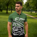 Green Fern New Zealand Kowhai Ngutukak Zipper Polo Shirt - Aussie Hoodie