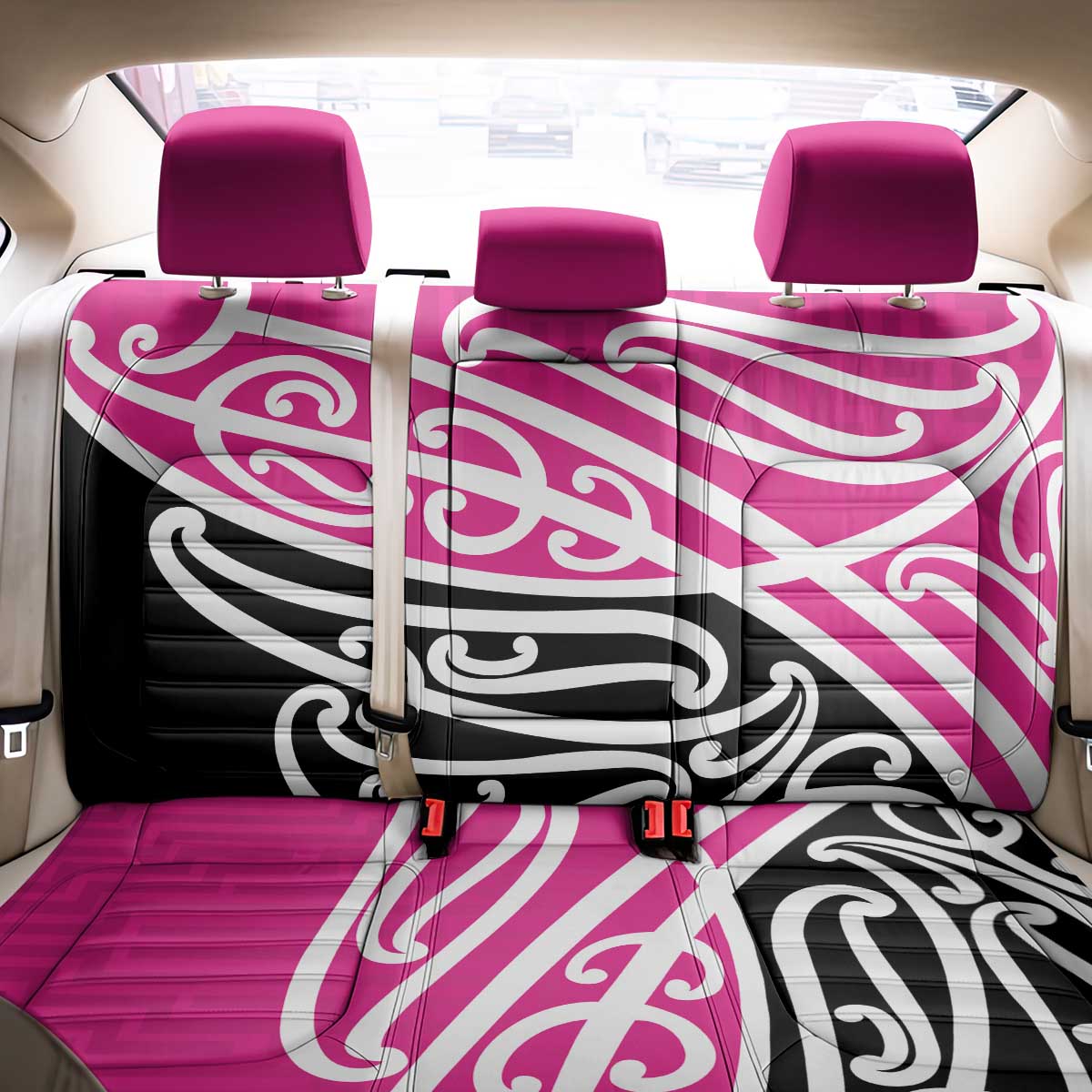All Pink New Zealand Kowhai Ngutukak Back Car Seat Cover - Aussie Hoodie