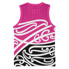 All Pink New Zealand Kowhai Ngutukak Basketball Jersey - Aussie Hoodie