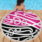 All Pink New Zealand Kowhai Ngutukak Beach Blanket - Aussie Hoodie