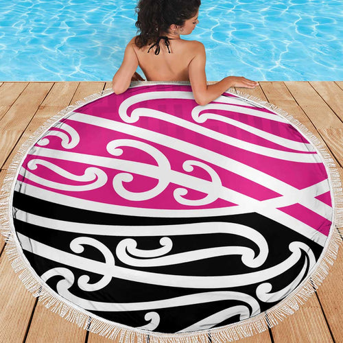 All Pink New Zealand Kowhai Ngutukak Beach Blanket - Aussie Hoodie