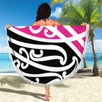 All Pink New Zealand Kowhai Ngutukak Beach Blanket - Aussie Hoodie