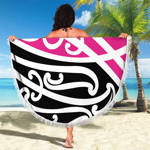 All Pink New Zealand Kowhai Ngutukak Beach Blanket - Aussie Hoodie