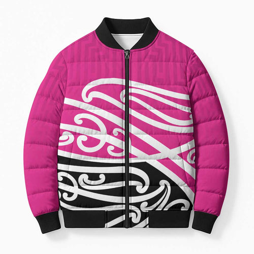 All Pink New Zealand Kowhai Ngutukak Bomber Puffer Jacket - Aussie Hoodie