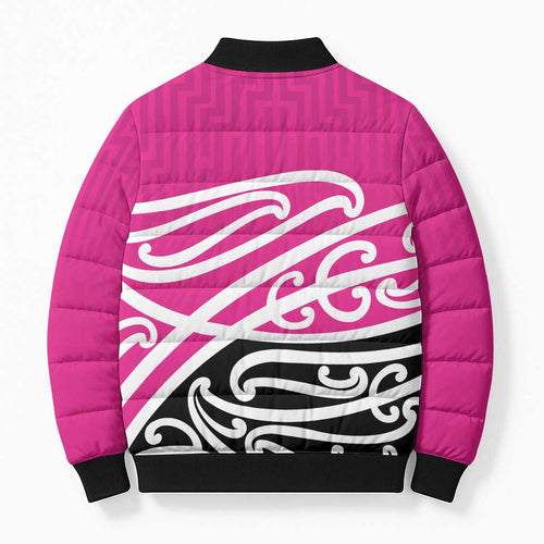 All Pink New Zealand Kowhai Ngutukak Bomber Puffer Jacket - Aussie Hoodie