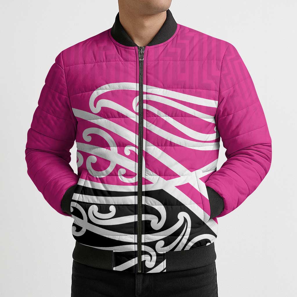 All Pink New Zealand Kowhai Ngutukak Bomber Puffer Jacket - Aussie Hoodie