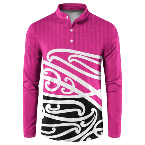 All Pink New Zealand Kowhai Ngutukak Button Sweatshirt - Aussie Hoodie