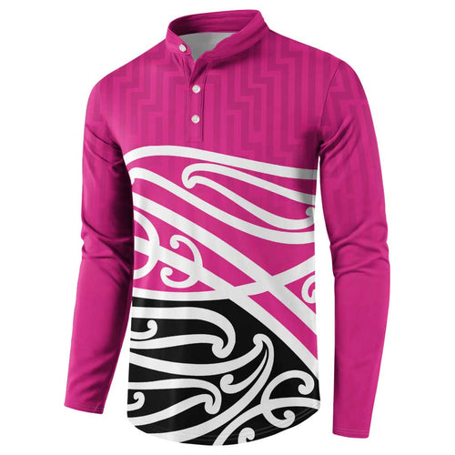 All Pink New Zealand Kowhai Ngutukak Button Sweatshirt - Aussie Hoodie