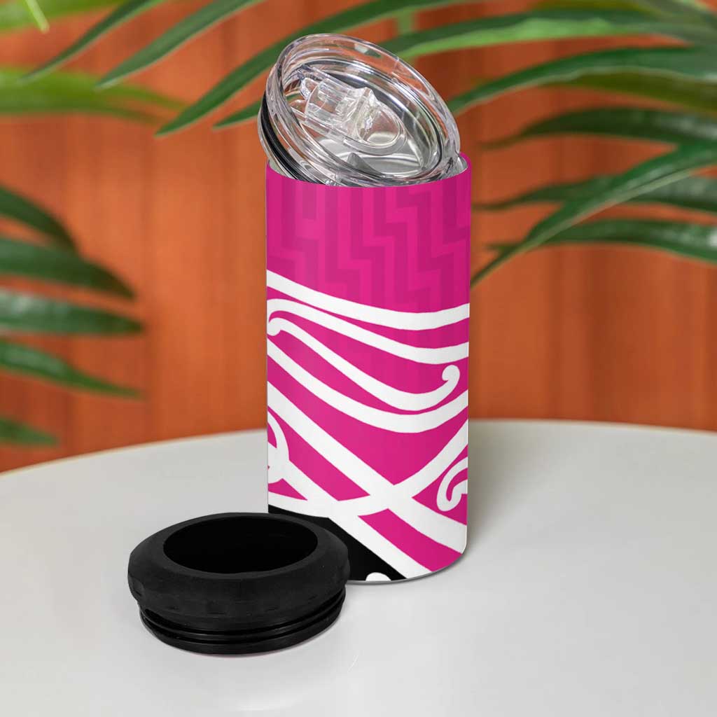 All Pink New Zealand Kowhai Ngutukak 4 in 1 Can Cooler Tumbler - Aussie Hoodie