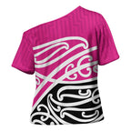 All Pink New Zealand Kowhai Ngutukak Cross Shoulder Shirt - Aussie Hoodie
