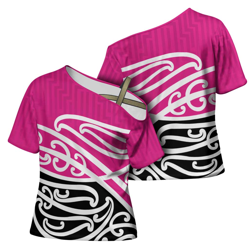 All Pink New Zealand Kowhai Ngutukak Cross Shoulder Shirt - Aussie Hoodie