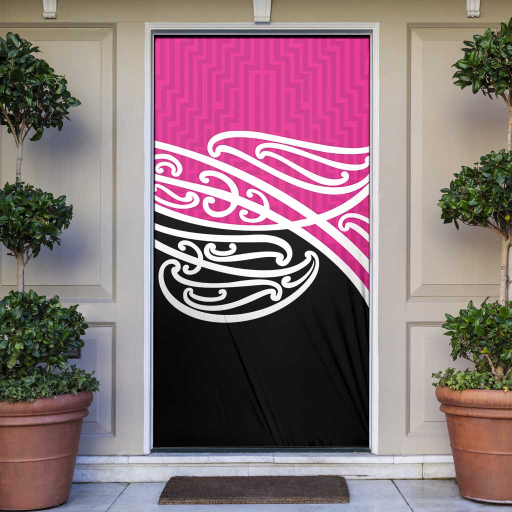 All Pink New Zealand Kowhai Ngutukak Door Cover - Aussie Hoodie