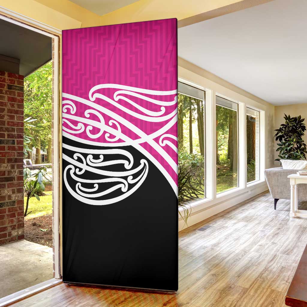 All Pink New Zealand Kowhai Ngutukak Door Cover - Aussie Hoodie