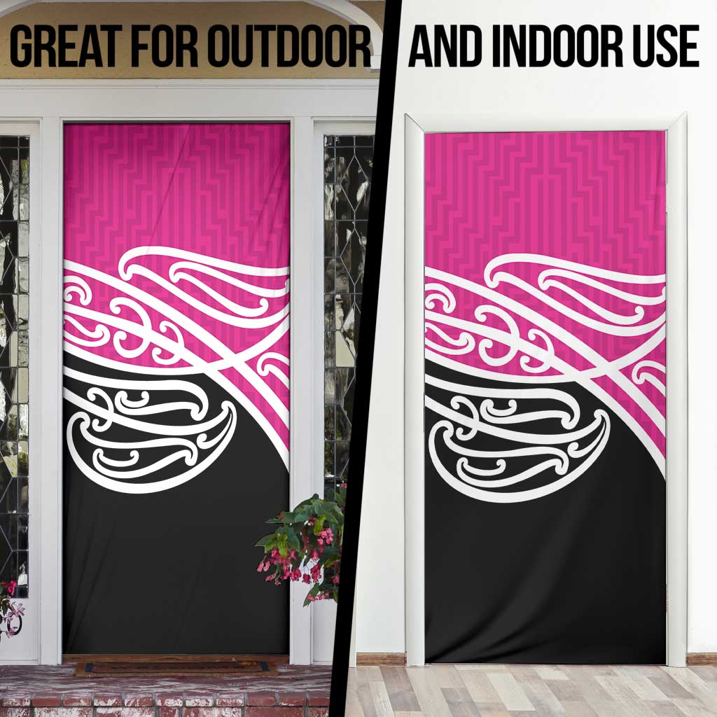 All Pink New Zealand Kowhai Ngutukak Door Cover - Aussie Hoodie