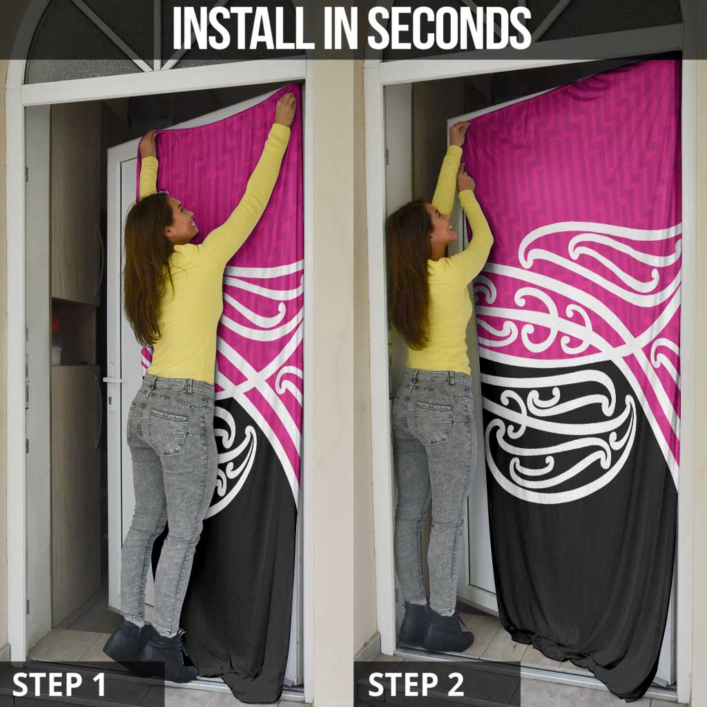All Pink New Zealand Kowhai Ngutukak Door Cover - Aussie Hoodie