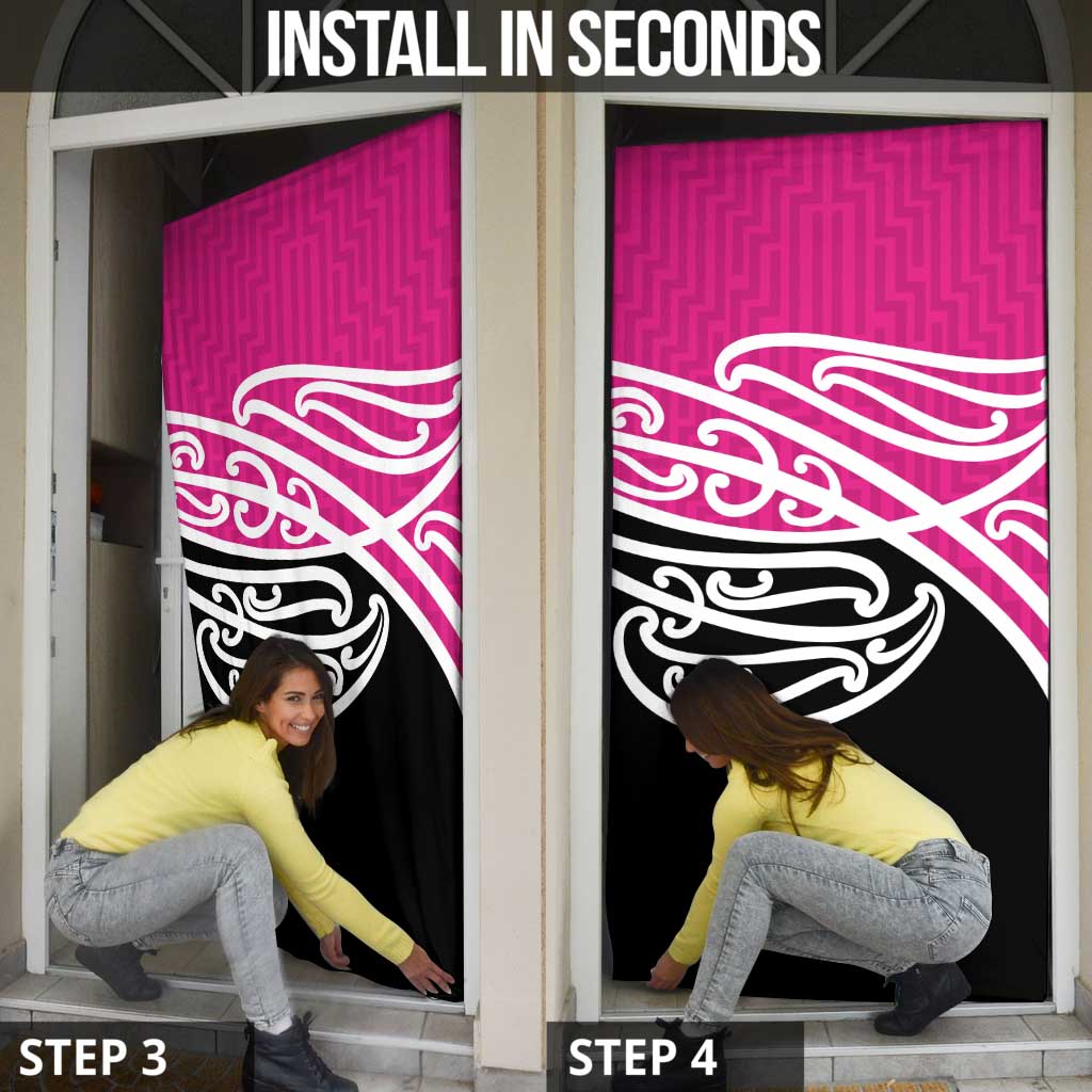 All Pink New Zealand Kowhai Ngutukak Door Cover - Aussie Hoodie