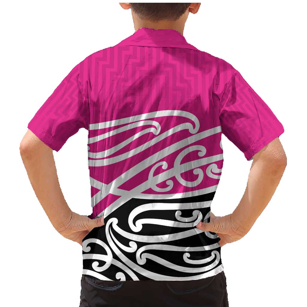 All Pink New Zealand Kowhai Ngutukak Family Matching Mermaid Dress and Hawaiian Shirt - Aussie Hoodie