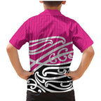 All Pink New Zealand Kowhai Ngutukak Family Matching Mermaid Dress and Hawaiian Shirt - Aussie Hoodie
