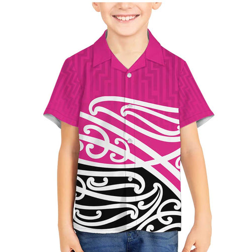 All Pink New Zealand Kowhai Ngutukak Family Matching Mermaid Dress and Hawaiian Shirt - Aussie Hoodie