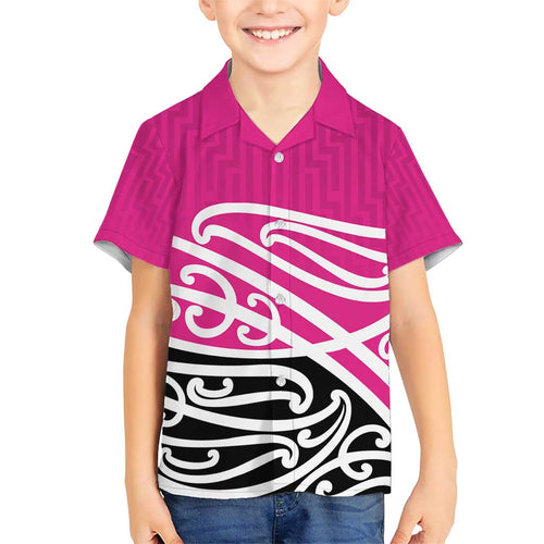 All Pink New Zealand Kowhai Ngutukak Family Matching Short Sleeve Bodycon Dress and Hawaiian Shirt - Aussie Hoodie