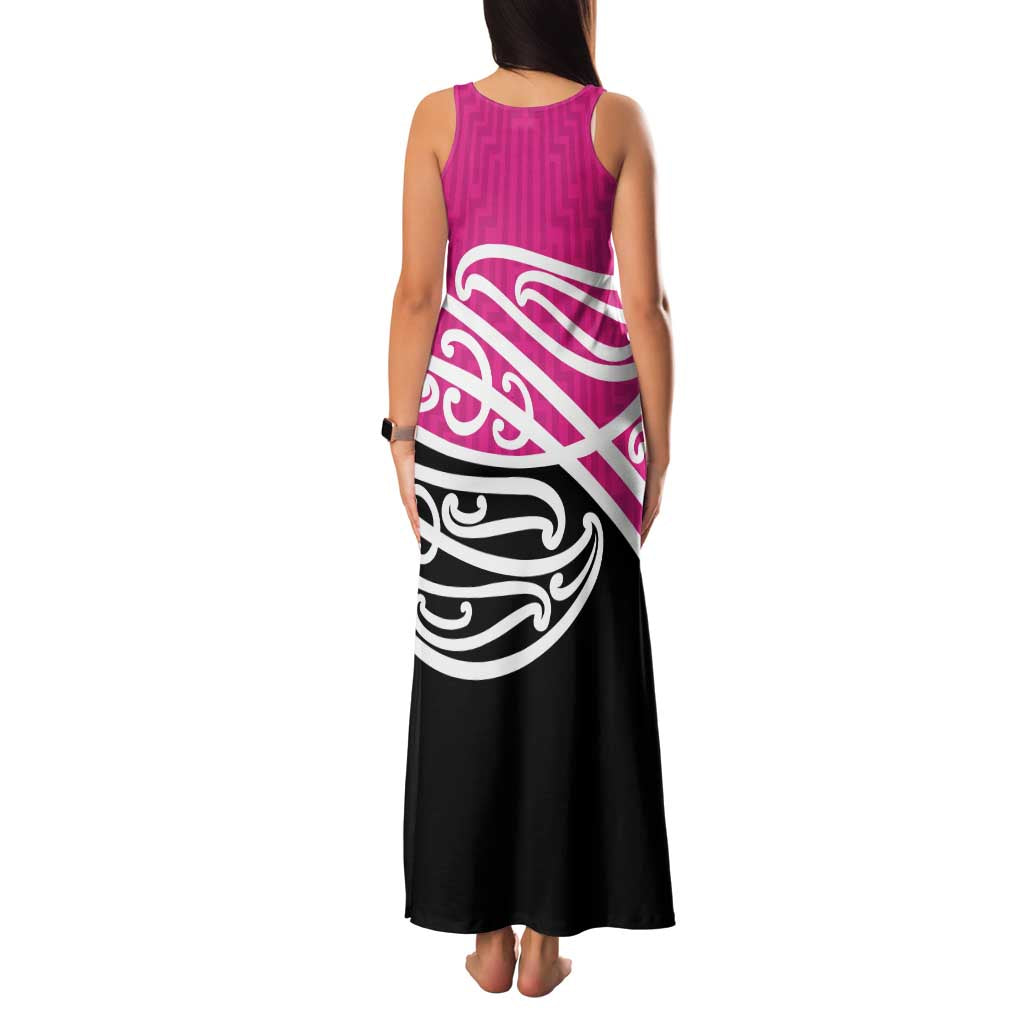 All Pink New Zealand Kowhai Ngutukak Family Matching Tank Maxi Dress and Hawaiian Shirt - Aussie Hoodie