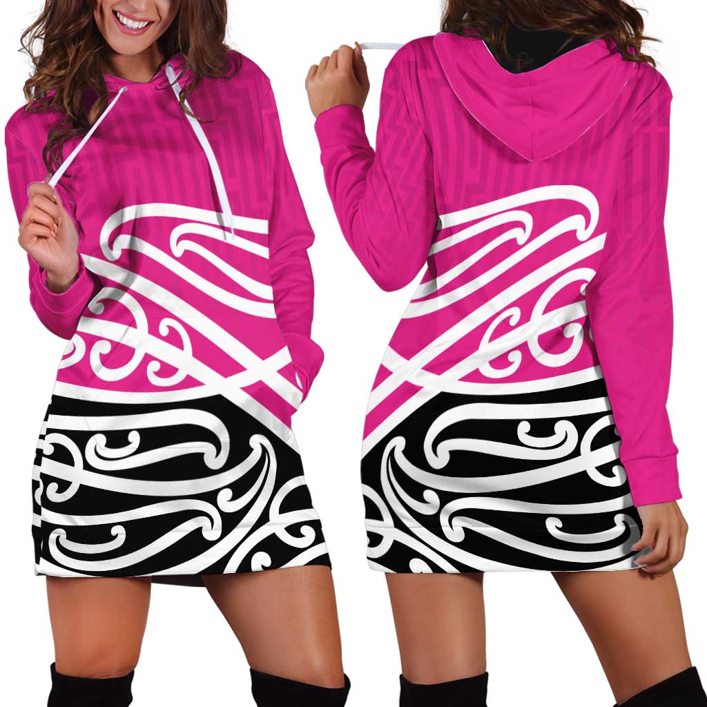 All Pink New Zealand Kowhai Ngutukak Hoodie Dress - Aussie Hoodie
