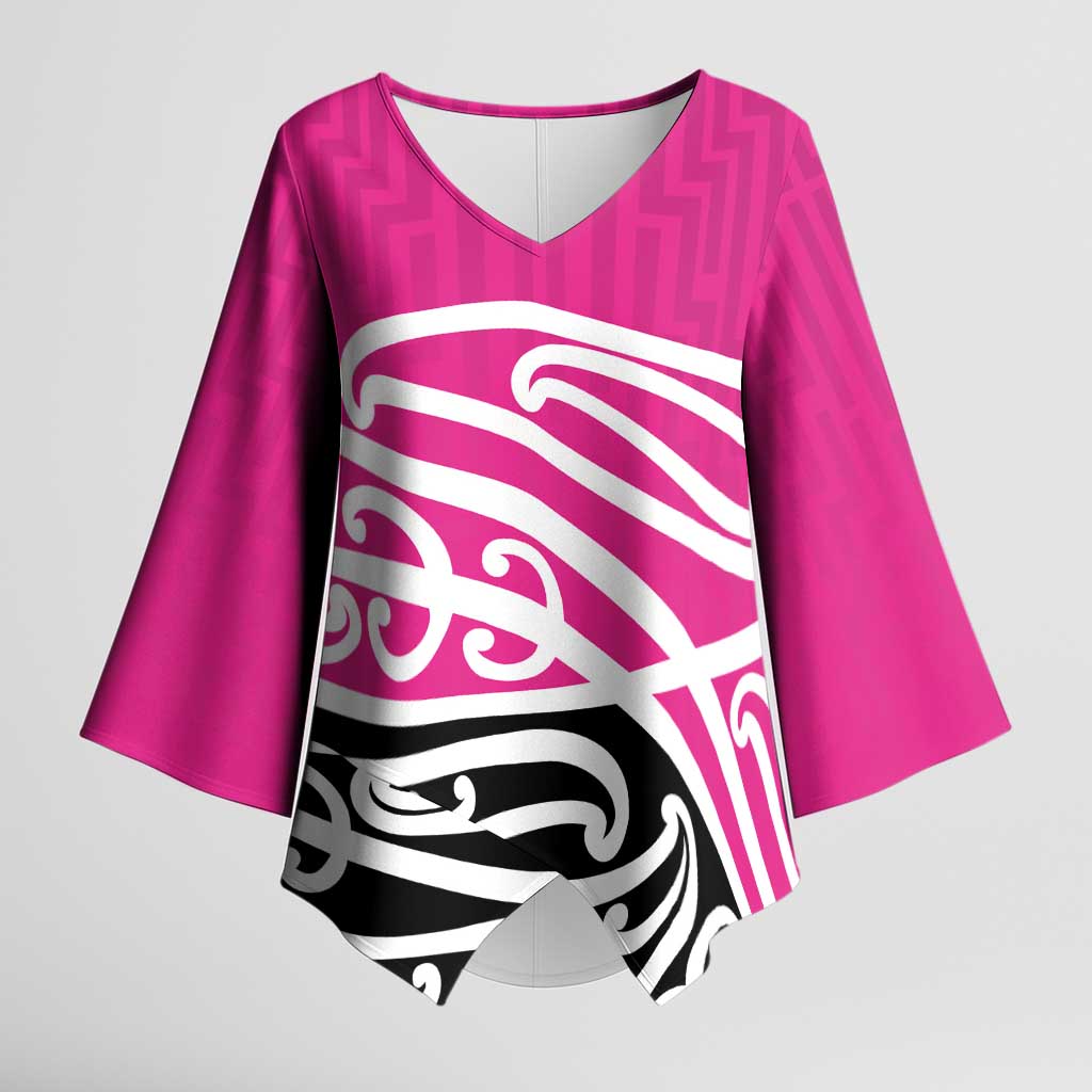 All Pink New Zealand Kowhai Ngutukak Kimono Sleeve Blouse - Aussie Hoodie