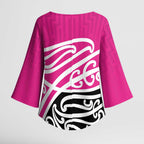All Pink New Zealand Kowhai Ngutukak Kimono Sleeve Blouse - Aussie Hoodie