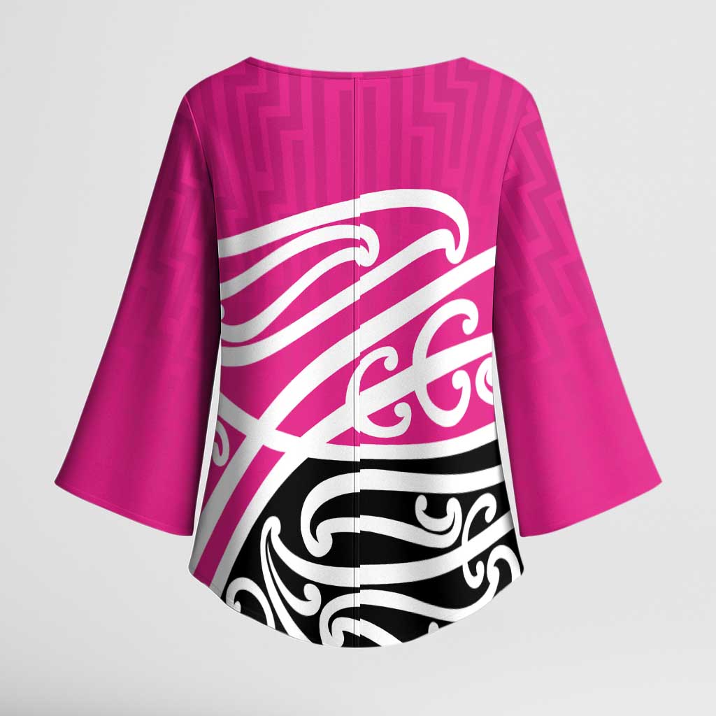 All Pink New Zealand Kowhai Ngutukak Kimono Sleeve Blouse - Aussie Hoodie