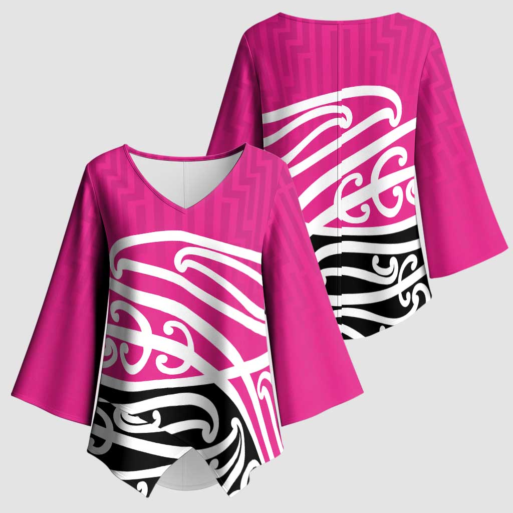 All Pink New Zealand Kowhai Ngutukak Kimono Sleeve Blouse - Aussie Hoodie