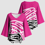 All Pink New Zealand Kowhai Ngutukak Kimono Sleeve Blouse - Aussie Hoodie