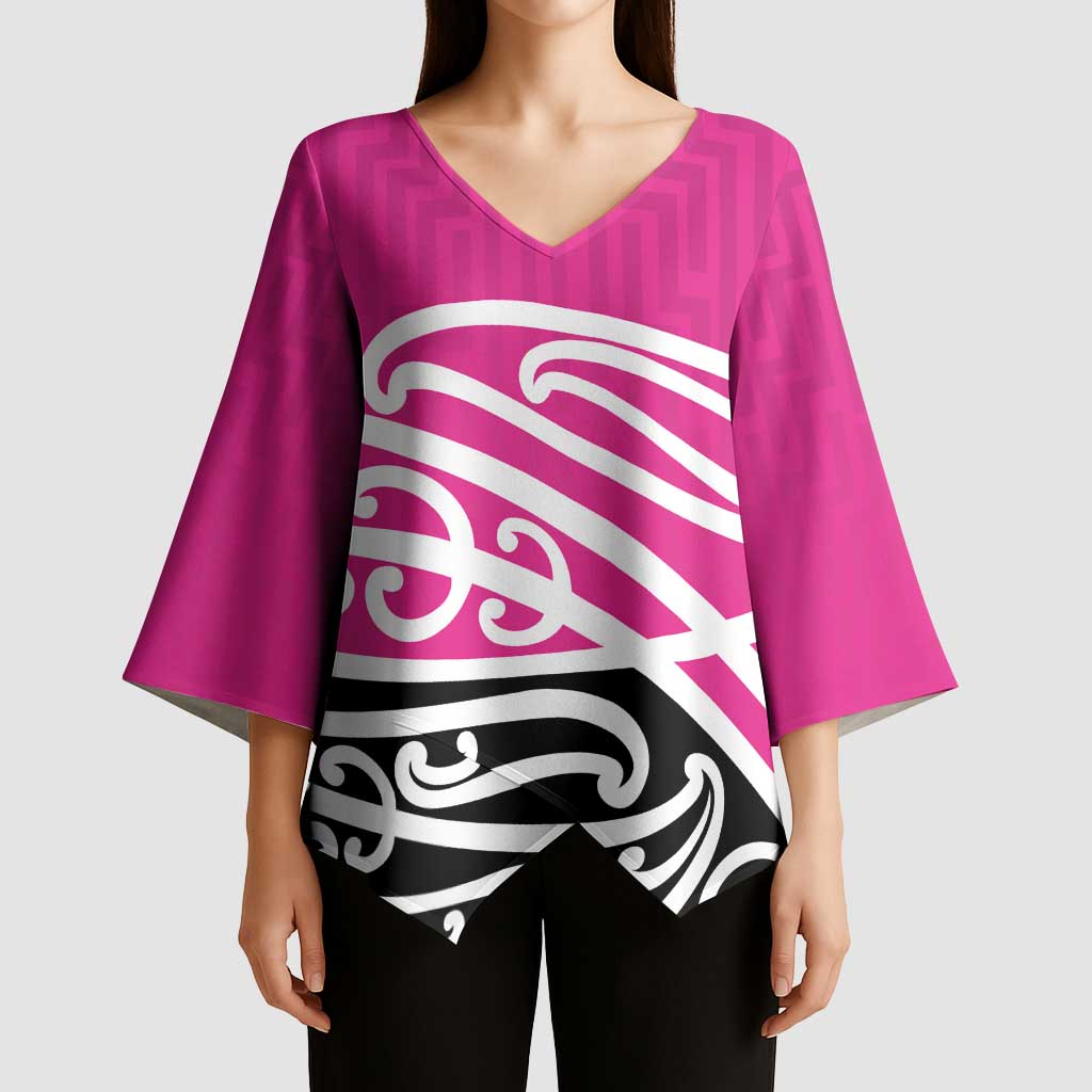 All Pink New Zealand Kowhai Ngutukak Kimono Sleeve Blouse - Aussie Hoodie