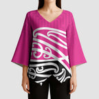 All Pink New Zealand Kowhai Ngutukak Kimono Sleeve Blouse - Aussie Hoodie