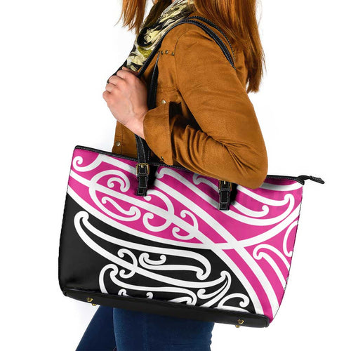 All Pink New Zealand Kowhai Ngutukak Leather Tote Bag - Aussie Hoodie