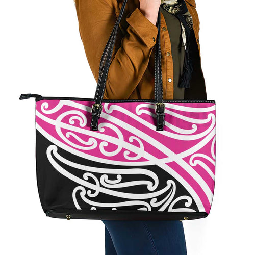 All Pink New Zealand Kowhai Ngutukak Leather Tote Bag - Aussie Hoodie