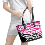 All Pink New Zealand Kowhai Ngutukak Leather Tote Bag - Aussie Hoodie