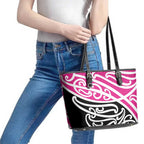 All Pink New Zealand Kowhai Ngutukak Leather Tote Bag - Aussie Hoodie