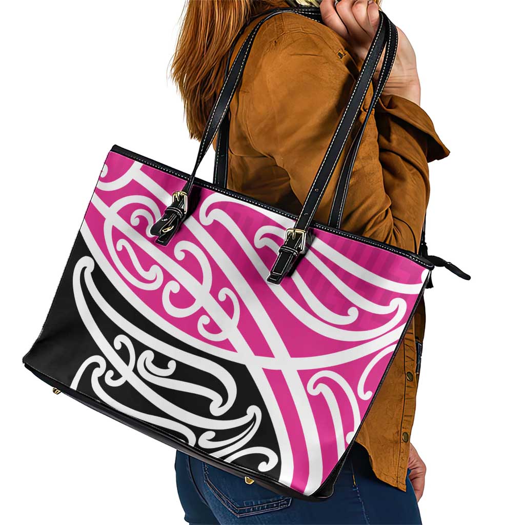 All Pink New Zealand Kowhai Ngutukak Leather Tote Bag - Aussie Hoodie