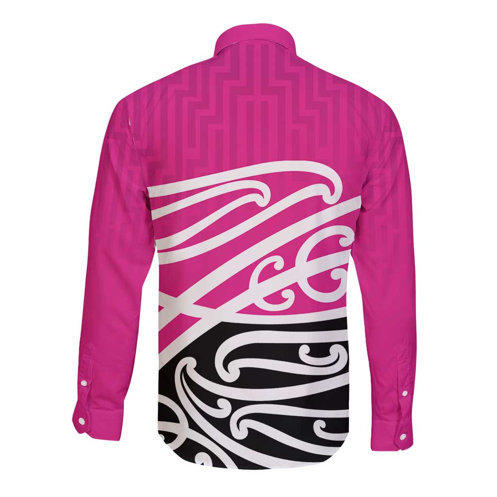 All Pink New Zealand Kowhai Ngutukak Long Sleeve Button Shirt - Aussie Hoodie