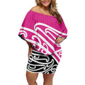 All Pink New Zealand Kowhai Ngutukak Off Shoulder Short Dress - Aussie Hoodie