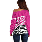 All Pink New Zealand Kowhai Ngutukak Off Shoulder Sweater - Aussie Hoodie