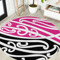 All Pink New Zealand Kowhai Ngutukak Round Carpet - Aussie Hoodie
