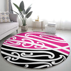 All Pink New Zealand Kowhai Ngutukak Round Carpet - Aussie Hoodie