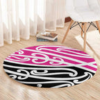 All Pink New Zealand Kowhai Ngutukak Round Carpet - Aussie Hoodie