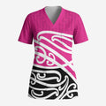 All Pink New Zealand Kowhai Ngutukak Scrub Top - Aussie Hoodie