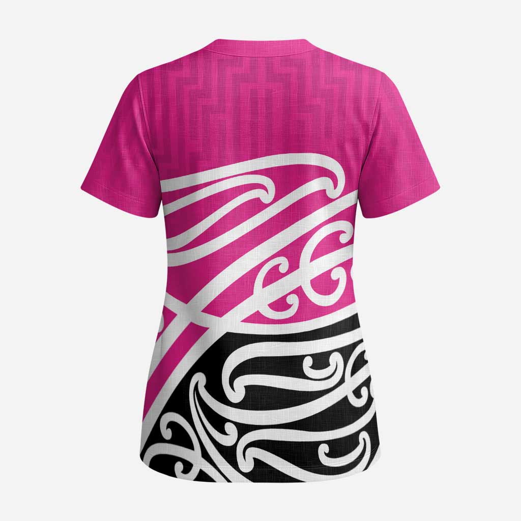 All Pink New Zealand Kowhai Ngutukak Scrub Top - Aussie Hoodie