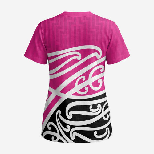 All Pink New Zealand Kowhai Ngutukak Scrub Top - Aussie Hoodie